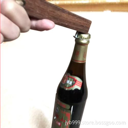 easily open custom wood handle screw nail hook bottle opener